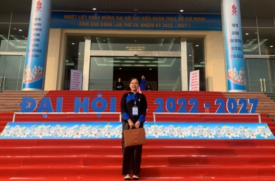Diệu Linh là đại biểu tham gia Đại hội Đoàn TNCS Hồ Chí Minh tỉnh Cao Bằng lần thứ XV.