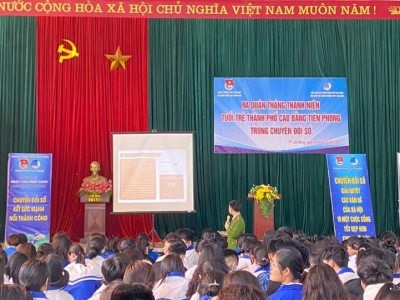 Ra quân Tháng Thanh niên “Tuổi trẻ Thành phố Cao Bằng tiên phong chuyển đổi số”.