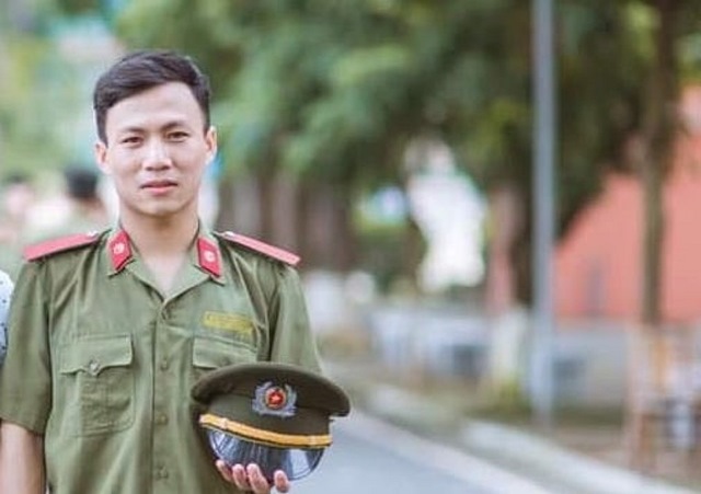 Đồng chí Nguyễn Văn Chiến khi còn là sinh viên Học viện An ninh nhân dân.