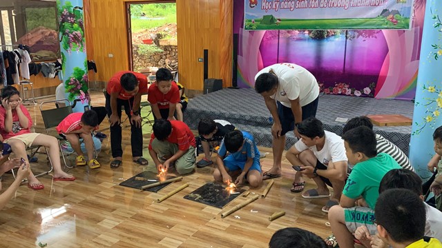 Trại kỹ năng sinh tồn năm 2021 – mô hình mới trong giáo dục rèn luyện thiếu niên nhi đồng tỉnh Cao Bằng.