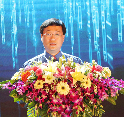 Anh Lê Quốc Phong, Ủy viên dự khuyết BCH Trung ương Đảng, Bí thư thứ nhất Trung ương Đoàn, Chủ tịch Trung ương Hội LHTN Việt Nam phát biểu tại Lễ kỷ niệm.