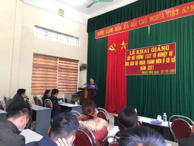 Lễ khai giảng lớp Tập huấn LLCT và nghiệp vụ cho cán bộ Đoàn – Hội cơ sở năm 2021 tại huyện Nguyên Bình.