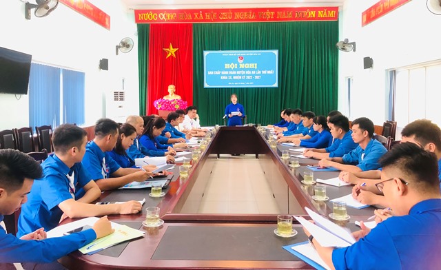 Ban Chấp hành Đoàn TNCS Hồ Chí Minh huyện Hòa An nhiệm kỳ 2022 2027 họp phiên thứ nhất