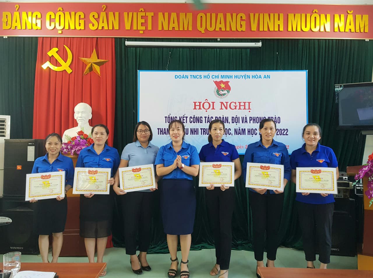 Huyện Đoàn Hòa An tổ chức Hội nghị tổng kết công tác Đoàn, Đội và phong trào  thanh thiếu nhi trường học năm học 2021-2022.