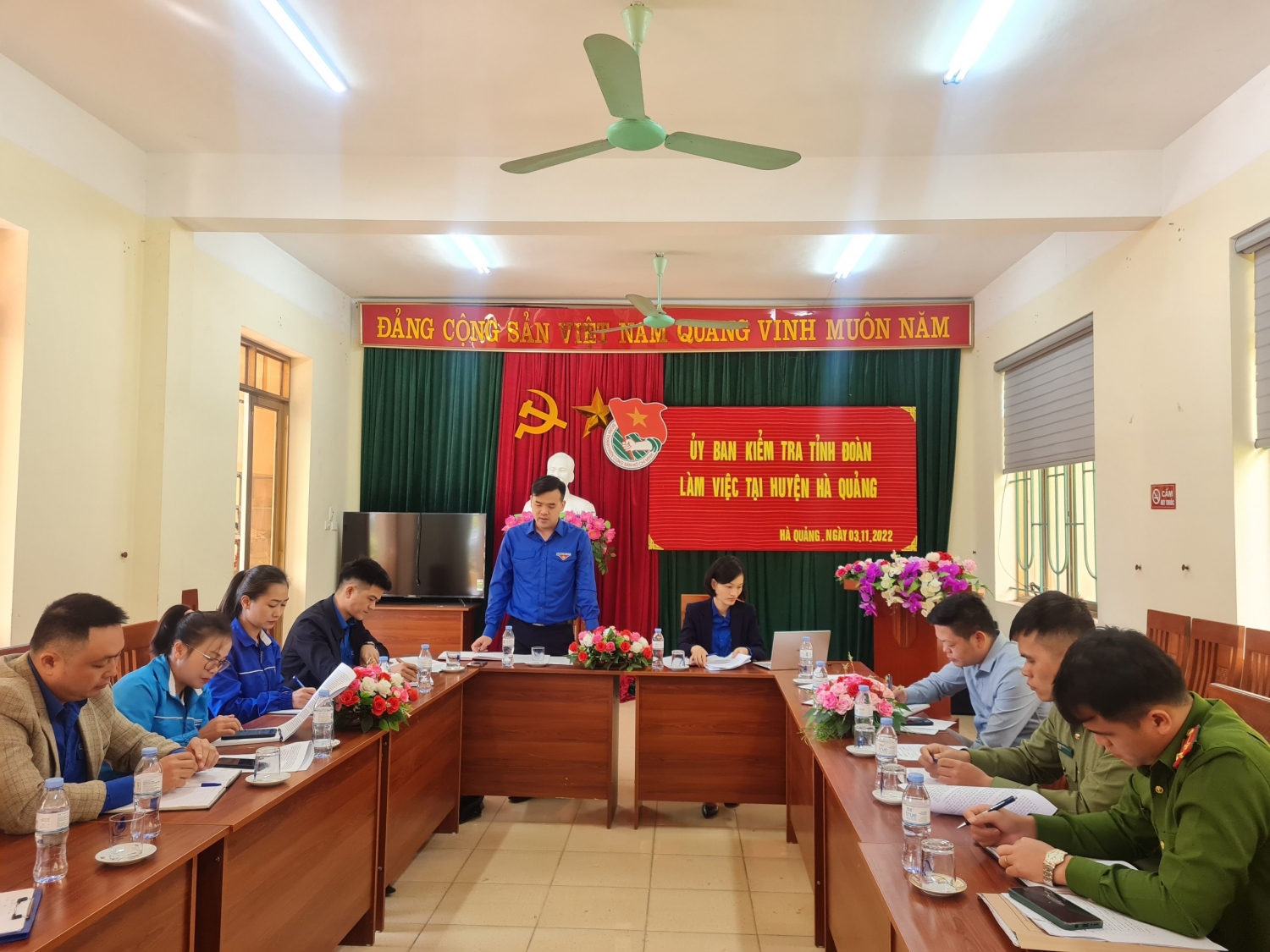 UBKT Tỉnh đoàn làm việc tại huyện Hà Quảng