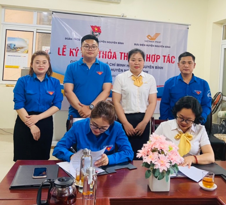 Huyện Đoàn Nguyên Bình và Bưu điện huyện Nguyên Bình ký kết thỏa thuận hợp tác