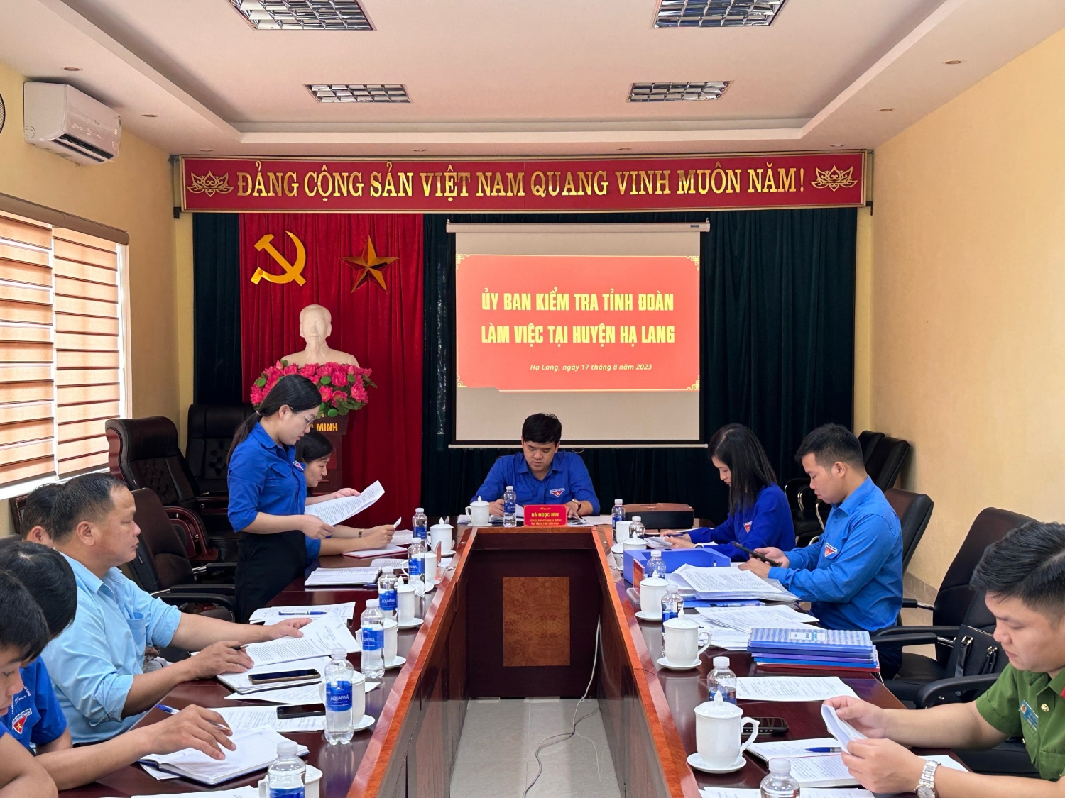 UBKT Tỉnh Đoàn làm việc tại huyện Hạ Lang