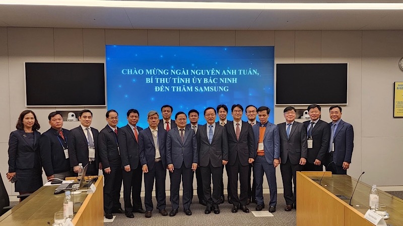 Đoàn công tác tỉnh Bắc Ninh thăm và làm việc với Tập đoàn Samsung.