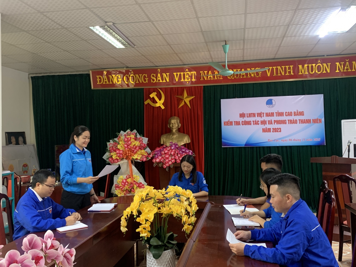 Hội LHTN Việt Nam tỉnh kiểm tra tại Bảo Lạc