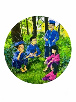 Ảnh minh họa theo Chuyện kể về 5 đội viên đầu tiên, Nhà xuất bản Kim Đồng, 2021.