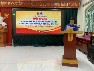 Hội nghị tuyên truyền phổ biến giáo dục pháp luật hưởng ứng Ngày Pháp luật Việt Nam năm 2023 cho đoàn viên, thanh niên.