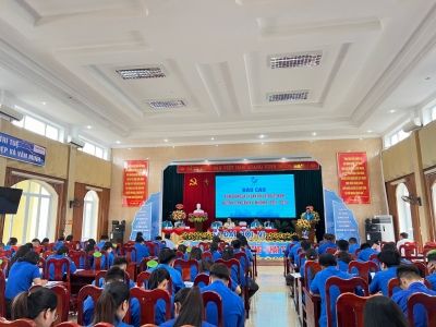 Toàn cảnh Đại hội đại biểu Hội LHTN Việt Nam huyện lần thứ VI, nhiệm kỳ 2024 - 2029