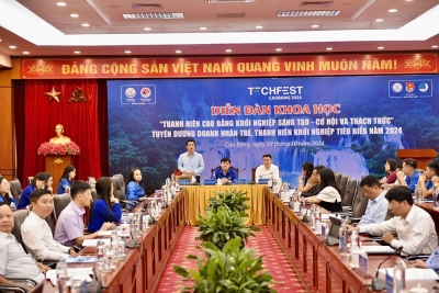 Diễn đàn khoa học với chủ đề 'Thanh niên Cao Bằng khởi nghiệp sáng tạo - Cơ hội và thách thức năm 2024.