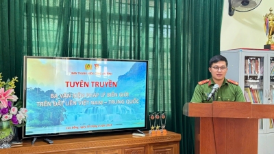 Ban Thanh niên Công an tỉnh: Tuyên truyền Ba văn kiện pháp lý biên giới trên đất liền Việt Nam – Trung Quốc cho đoàn viên là chiến sĩ nghĩa vụ năm 2024