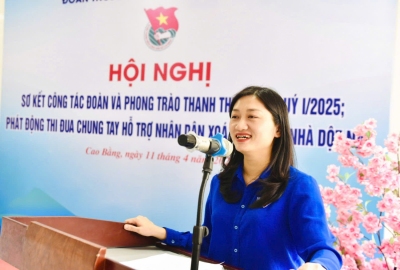 Đồng chí Triệu Thanh Dung – Bí thư Tỉnh Đoàn, Chủ tịch Hội LHTN Việt Nam tỉnh, chủ trì Hội nghị.