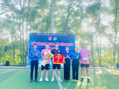 Sôi nổi Giải bóng đá Thanh niên công nhân tỉnh Cao Bằng năm 2025
