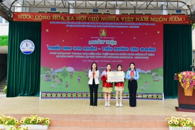 Đoàn TNCS Hồ Chí Minh - Hội đồng Đội tỉnh đã tặng Liên đội Trường Tiểu học Hợp Giang 01 bộ trống Đội, 500 chiếc Khăn quàng đỏ, 10 bộ đồng phục Đội nghi lễ với tổng trị giá 08 triệu đồng.