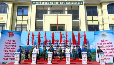 Đoàn Thanh niên Chính phủ phối hợp với Cục Chính trị Bộ Tư lệnh Bộ đội Biên phòng tổ chức Lễ phát động và khởi công công trình thanh niên nhiệm kỳ “Thắp sáng đường biên - Đường cờ Tổ quốc”.