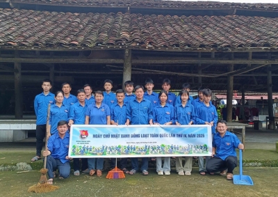 ĐVTN ra quân “Ngày Chủ nhật xanh” hướng tới kỷ niệm 81 năm Ngày Quốc khánh nước Cộng hòa xã hội chủ nghĩa Việt Nam (02/9/1945 – 02/9/2026).
