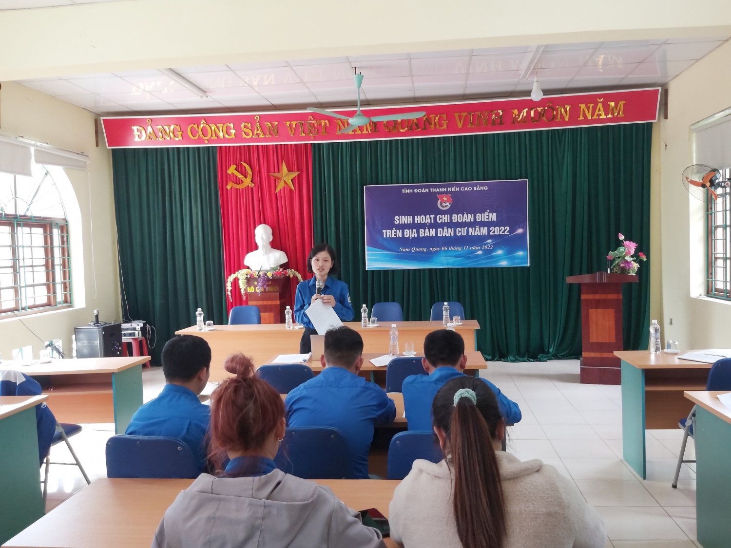 Sinh hoạt chi đoàn điểm tại xã Nam Quang