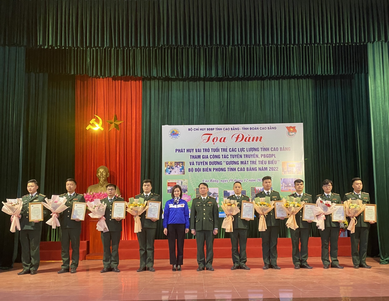 Tuyên dương 10 gương mặt trẻ tiêu biểu Bộ đội Biên phòng tỉnh Cao Bằng năm 2022