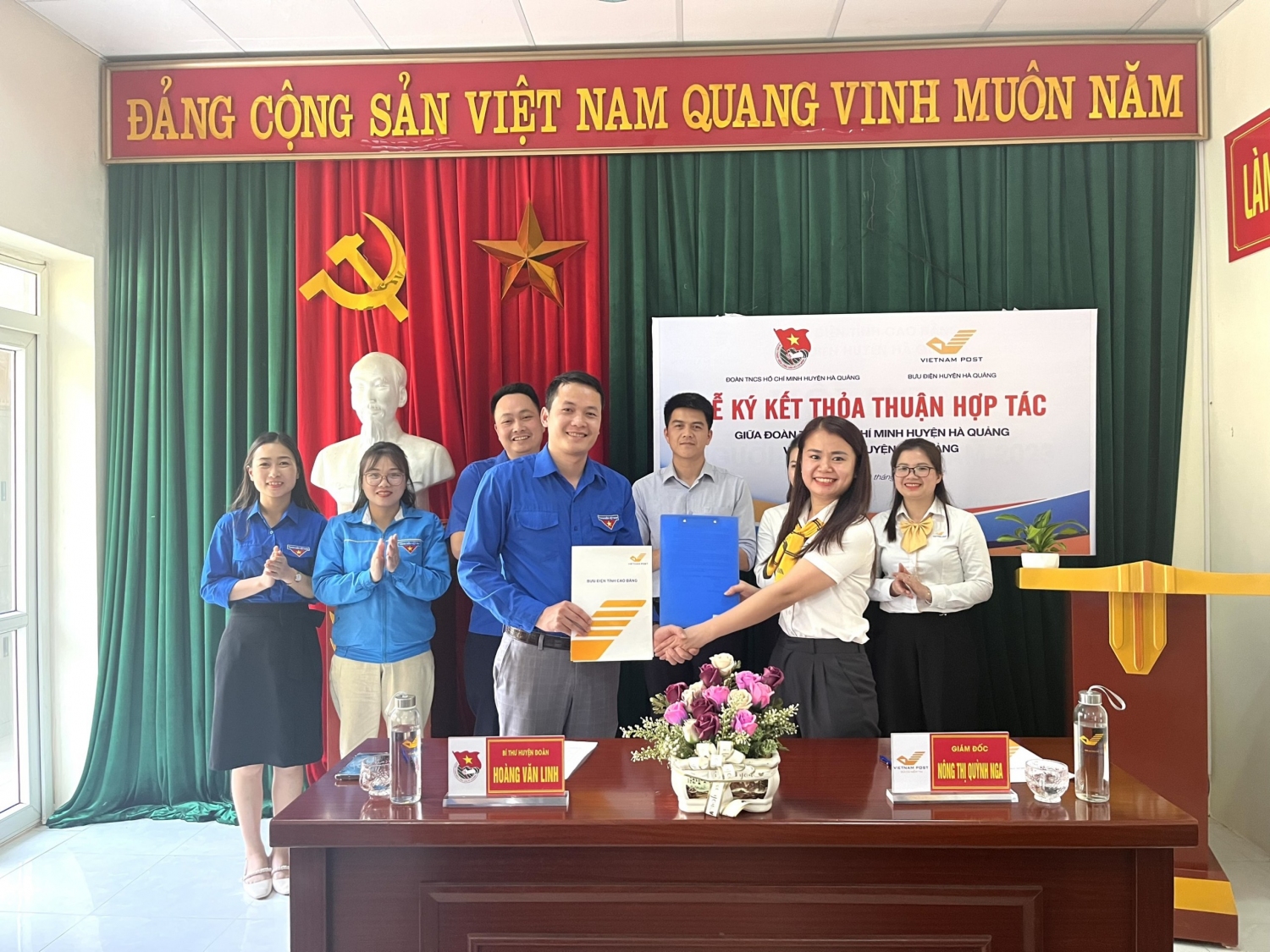 Huyện Đoàn Hà Quảng và Bưu điện huyện Hà Quảng ký kết thỏa thuận hợp tác