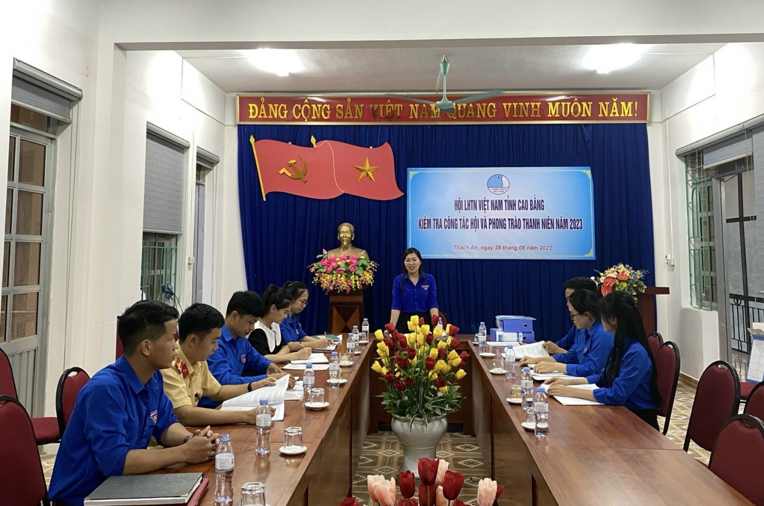 Hội LHTN Việt Nam tỉnh kiểm tra công tác Hội tại Thạch An