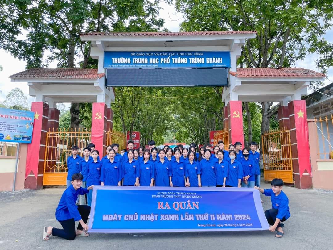 Huyện Đoàn Trùng Khánh tổ chức Ra quân ngày chủ nhật xanh lần II năm 2024