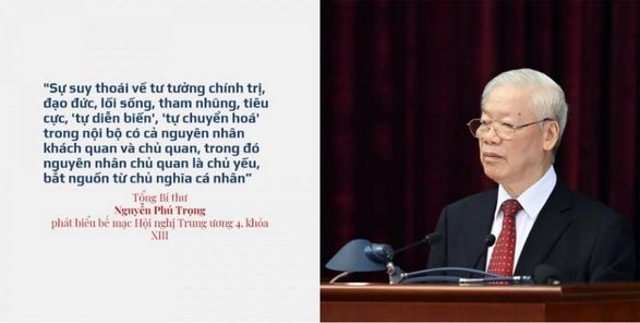 Tổng Bí thư Nguyễn Phú Trọng phát biểu tại Hội nghị Trung ương 4 Khoá XIII