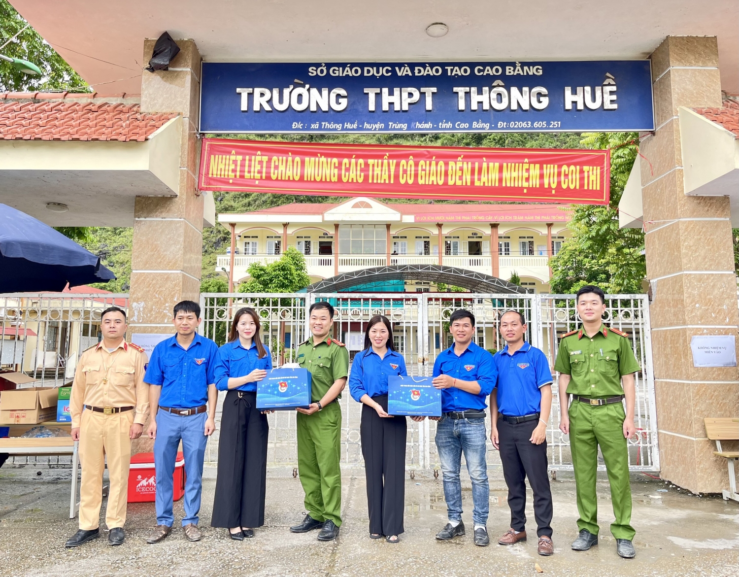 Tại điểm thi trường THPT Thông Huề, huyện Trùng Khánh, tỉnh Cao Bằng.