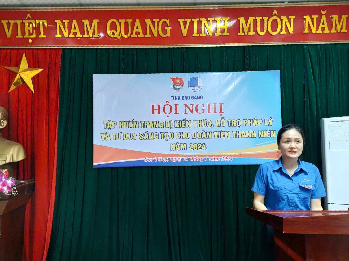 Hội nghị “Tập huấn trang bị kiến thức, hỗ trợ pháp lý và tư duy sáng tạo cho đoàn viên thanh niên năm 2024”