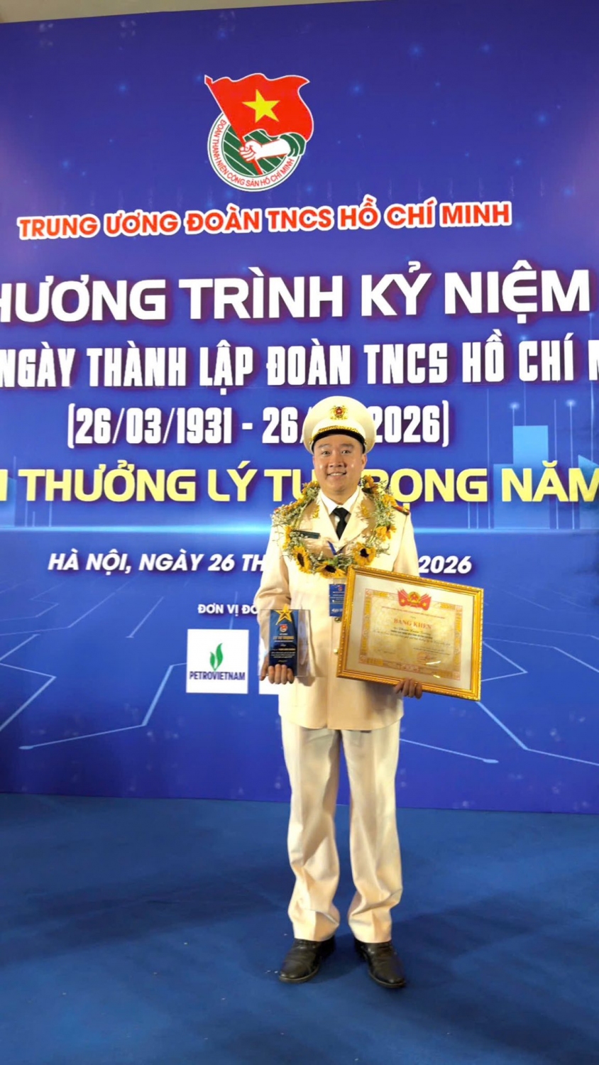 Đồng chí Phạm Xuân Trường - Ủy viên Ban Thường vụ Tỉnh Đoàn, Trưởng Ban Thanh niên Công an tỉnh Cao Bằng được nhận Giải thưởng Lý Tự Trọng năm 2026.