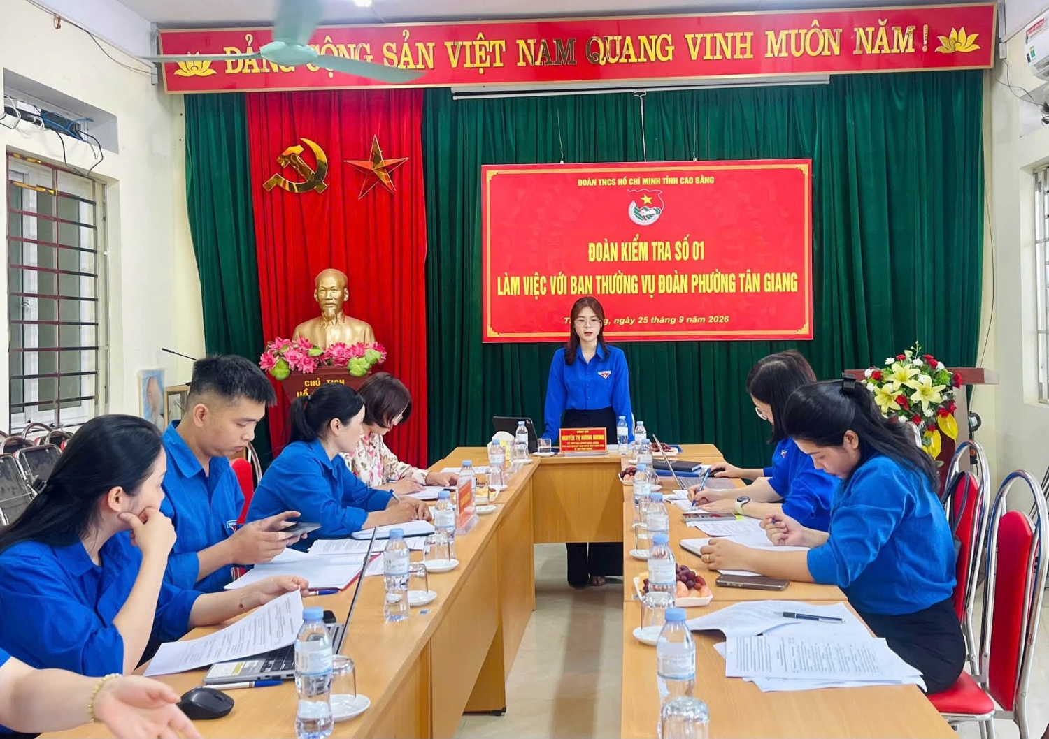 Đoàn kiểm tra số 01 kiểm tra công tác Đoàn và phong trào thanh thiếu nhi năm 2026 đối với Ban Thường vụ Đoàn phường Tân Giang.